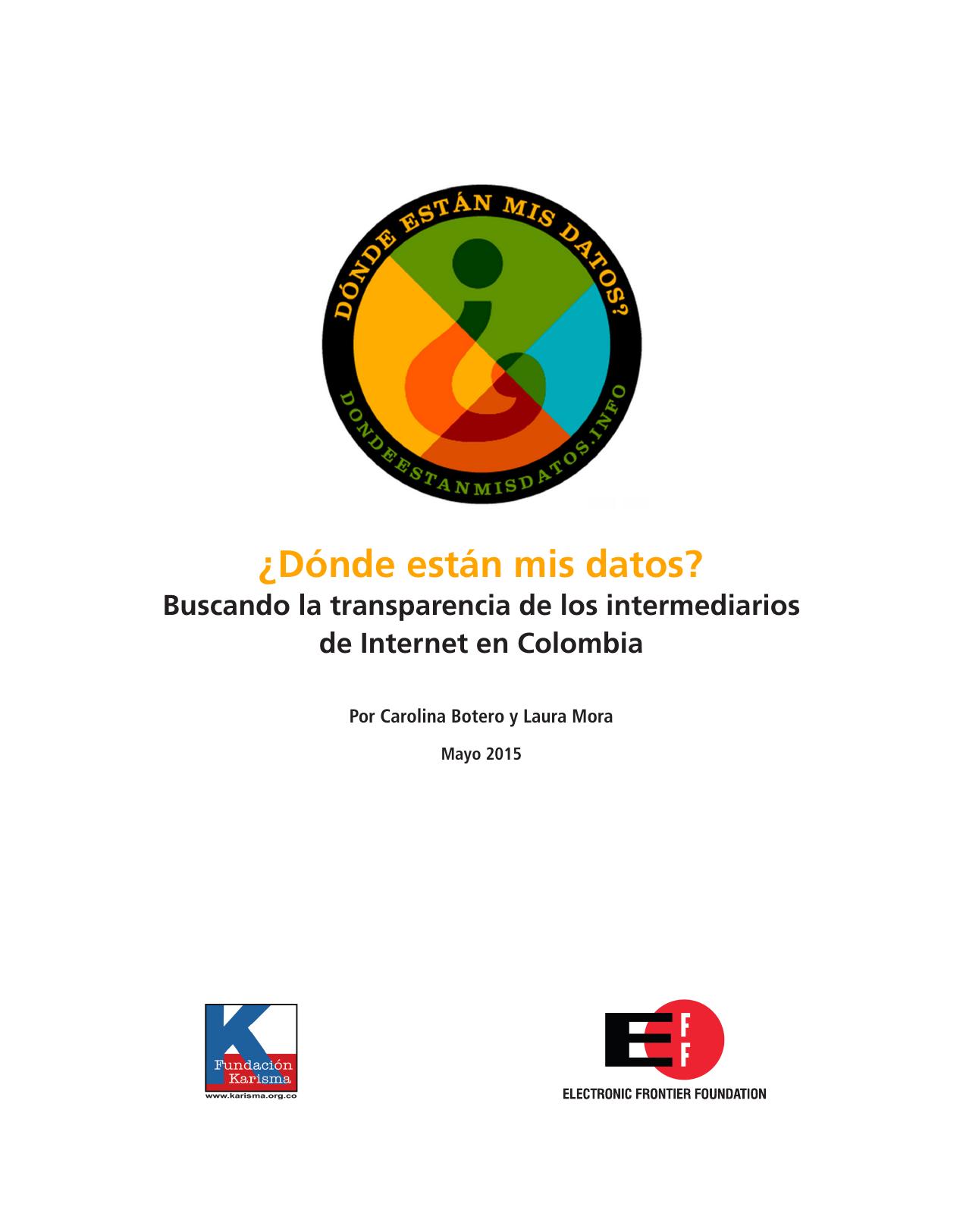 Informe ¿Dónde están mis Datos? 2015