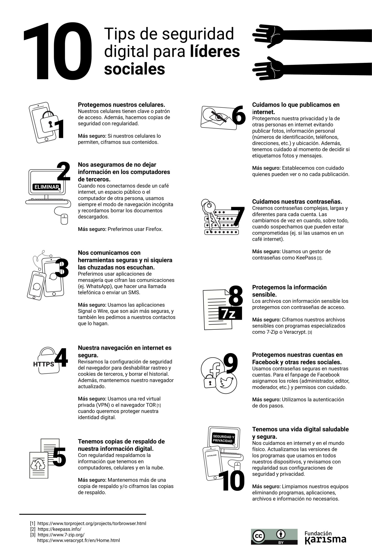 10 tips  de seguridad digital para líderes sociales