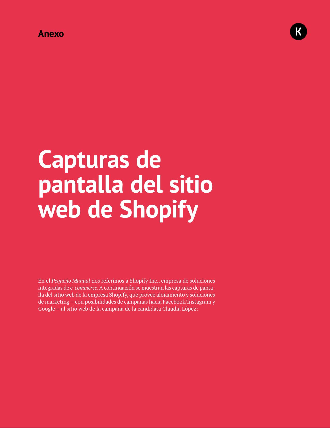 Anexo 03 - Capturas de pantalla del sitio web de Shopify